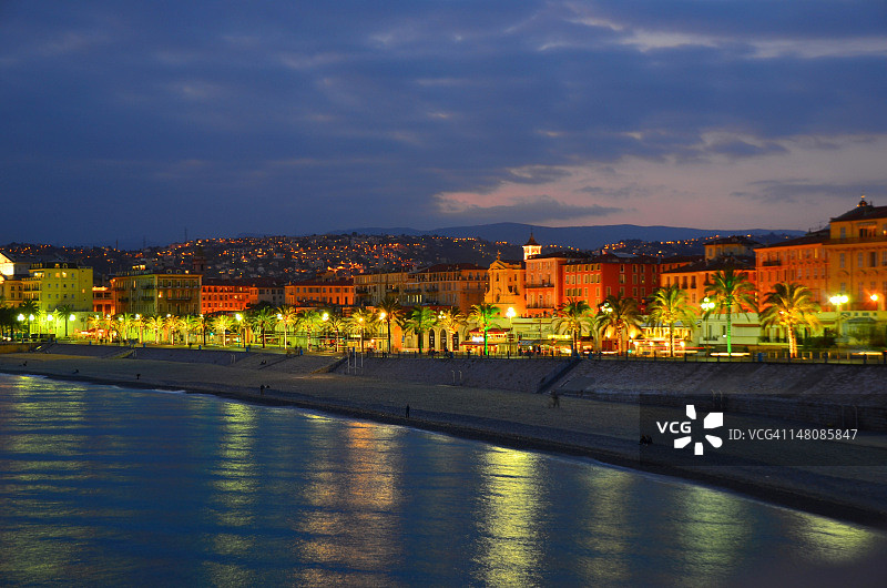 黄昏下的盎格鲁街图片素材