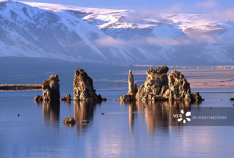 莫诺湖日落图片素材