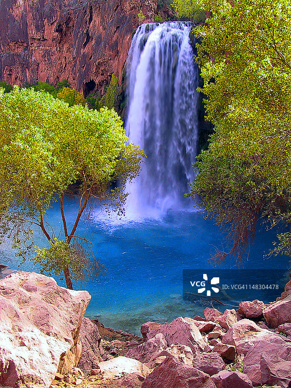 哈瓦苏瀑布，苏派，哈瓦苏派，大峡谷图片素材