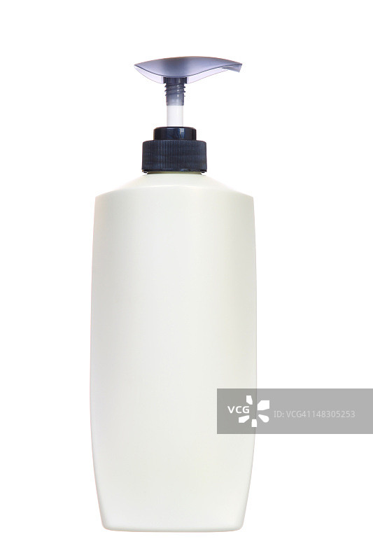 白色背景下的头发护理瓶图片素材