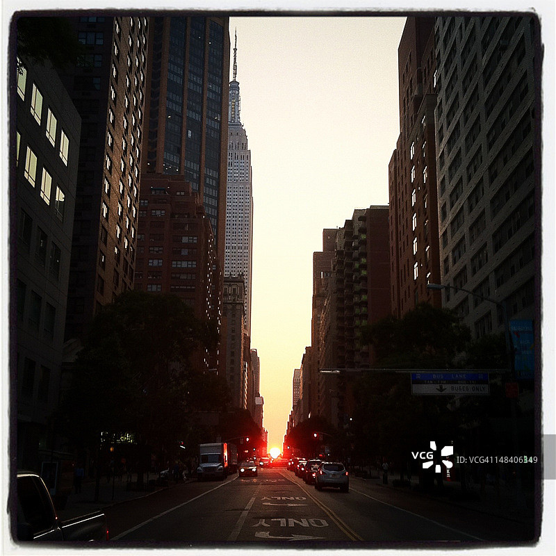 曼哈顿悬日34街图片素材