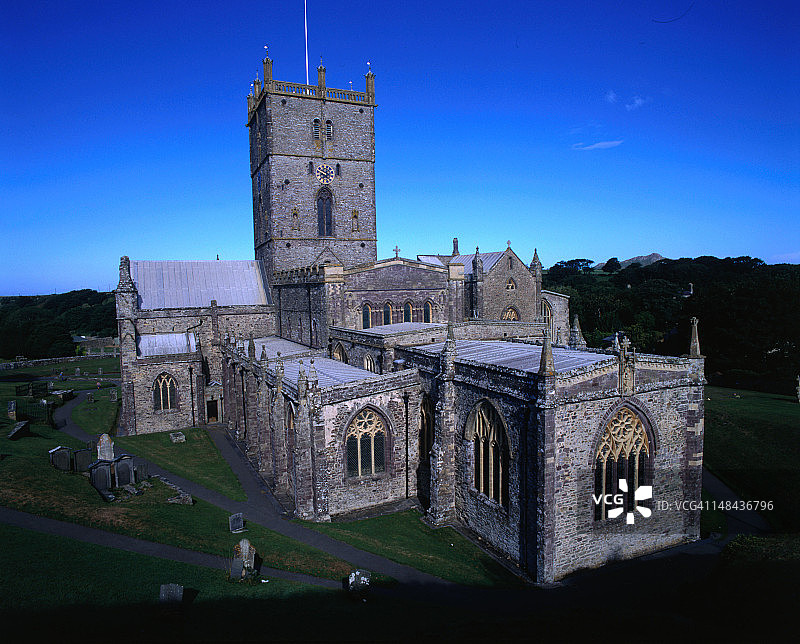 威尔士彭布罗克郡戴费德圣大卫大教堂图片素材