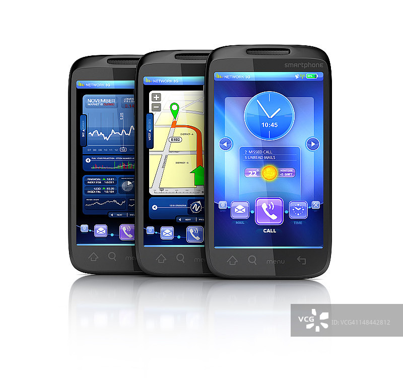 智能手机界面图片素材