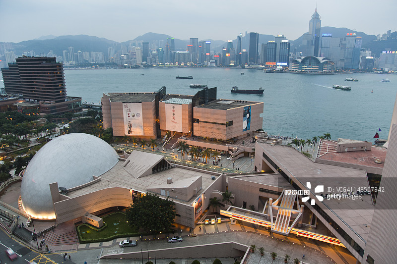 香港太空馆和艺术馆概览图片素材