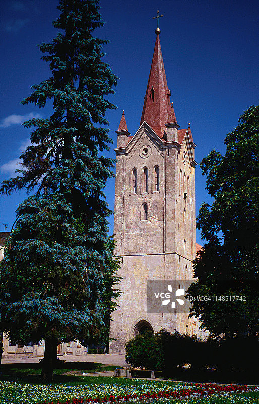 采西斯圣约翰教堂的尖顶图片素材