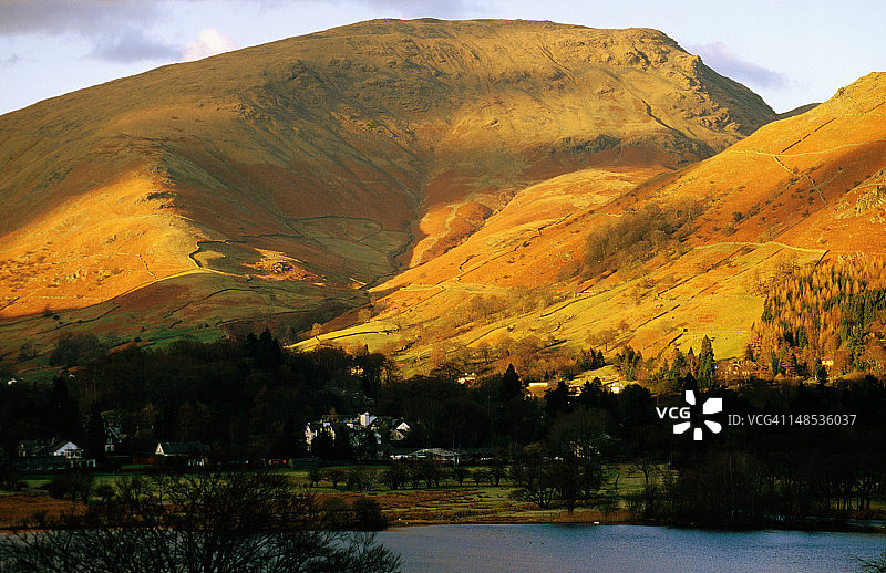 傍晚时分从红岸远眺格拉斯米尔图片素材