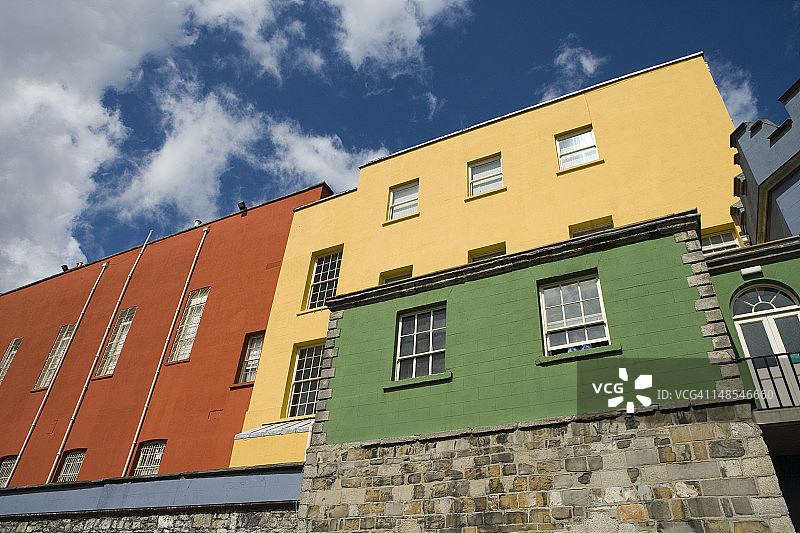 都柏林城堡的仰视角度图片素材