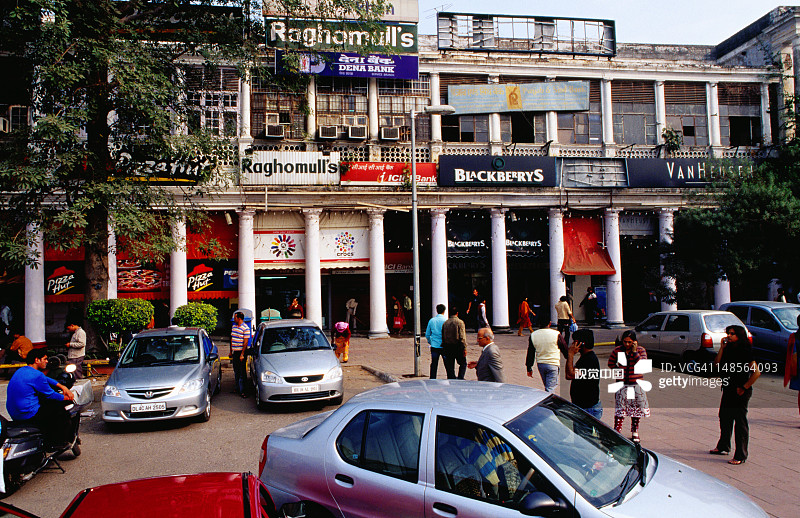 康诺特广场或英迪拉·乔克，德里市中心图片素材