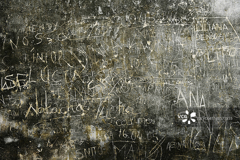 圣塞巴斯蒂昂堡墙上的涂鸦图片素材