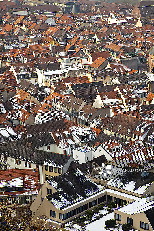 冬季的城市屋顶图片素材