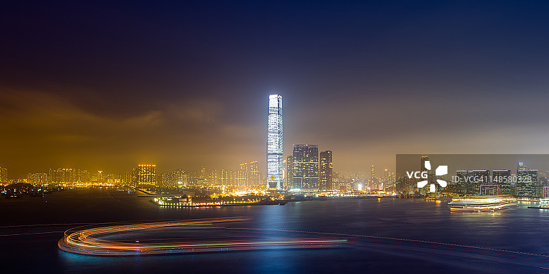 香港西九龙夜景图片素材