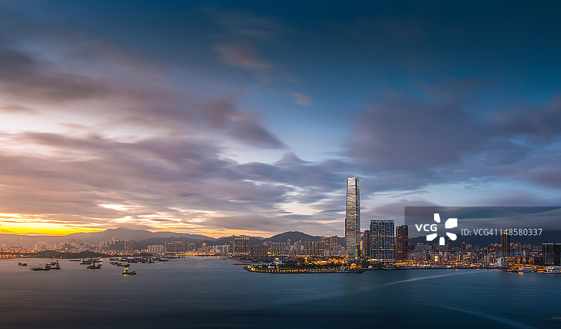 日落的观点图片素材