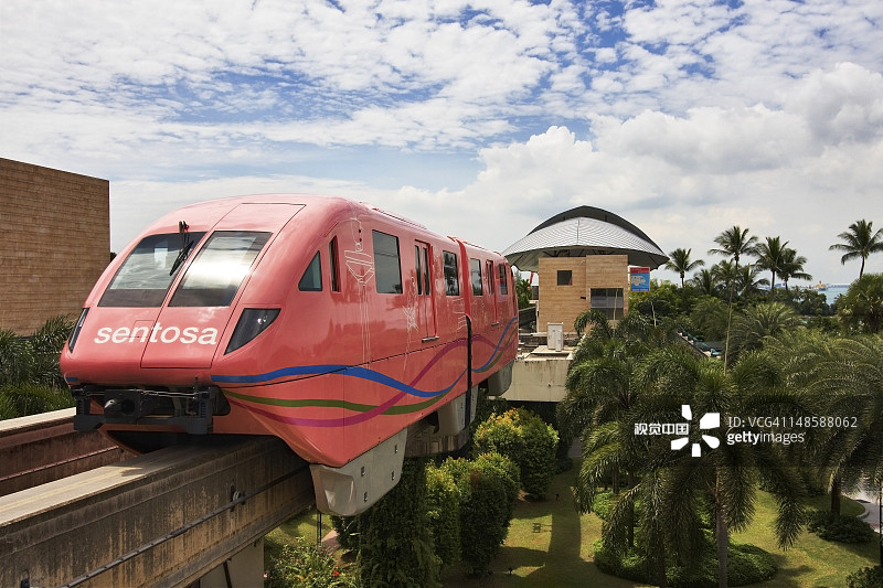 圣淘沙岛单轨列车图片素材