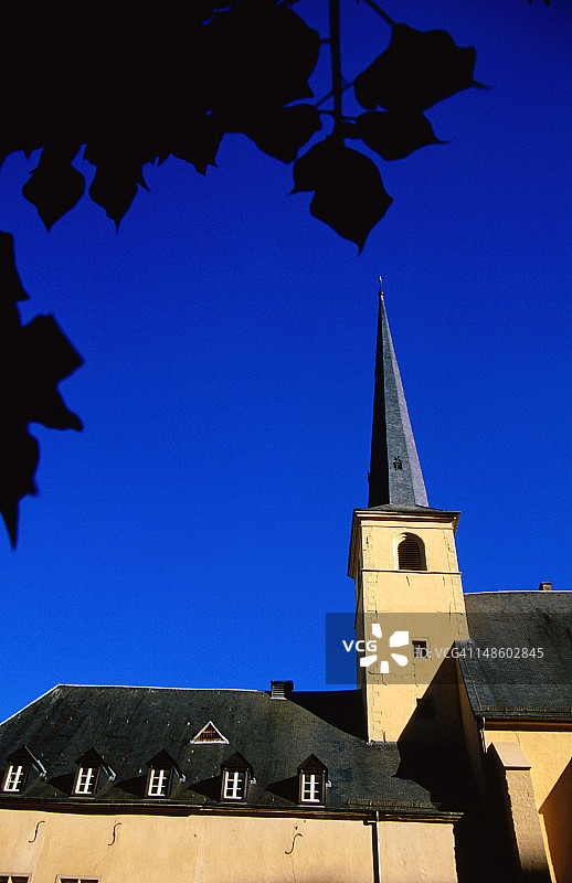 新明斯特修道院赭色外观图片素材