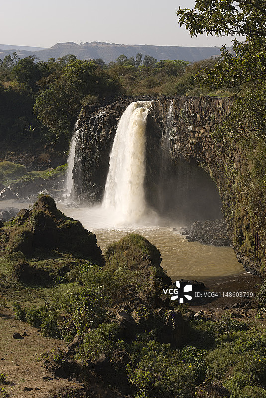 蓝色尼罗河瀑布景观图片素材