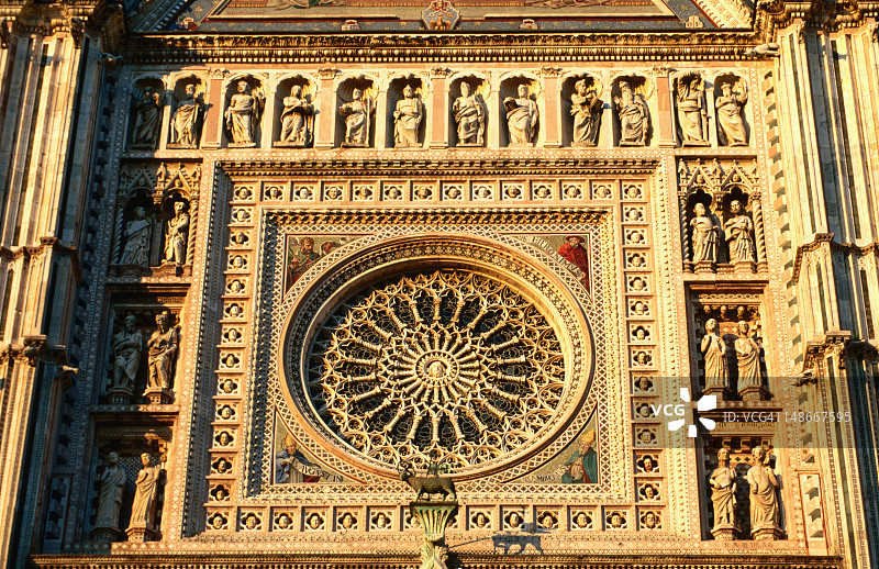 大教堂的玫瑰窗细节图片素材