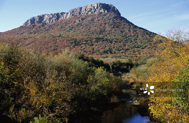 威奇托山脉野生动物保护区的谢尔曼山图片素材