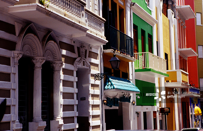 旧圣胡安的建筑外立面图片素材