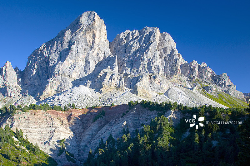 多洛米蒂山脉萨斯德普提亚峰景色图片素材