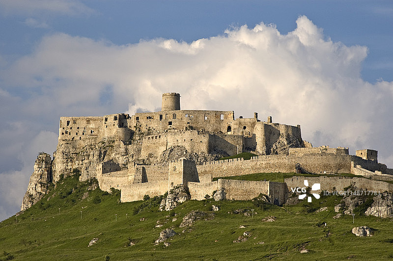 斯皮什城堡东侧视图图片素材