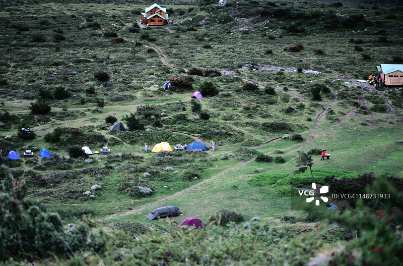 百内国家公园的避难者，智利麦哲伦-智利南极区图片素材