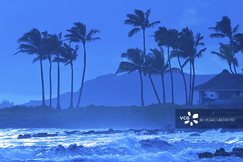 拉瓦伊海滩度假村海岸线图片素材