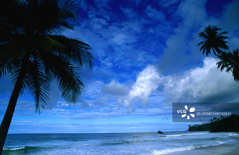 特立尼达北部海岸布兰奇瑟斯海滩图片素材