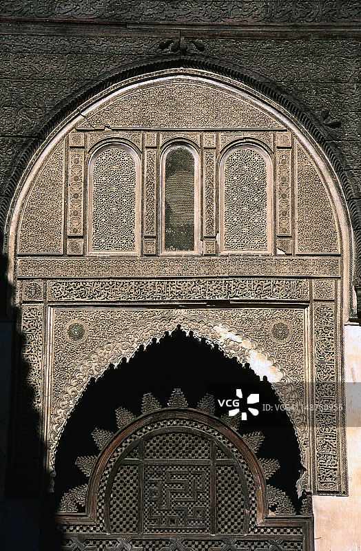 萨赫菲吉伊斯兰学校：建于1323年的神学院，位于非斯古城。图片素材