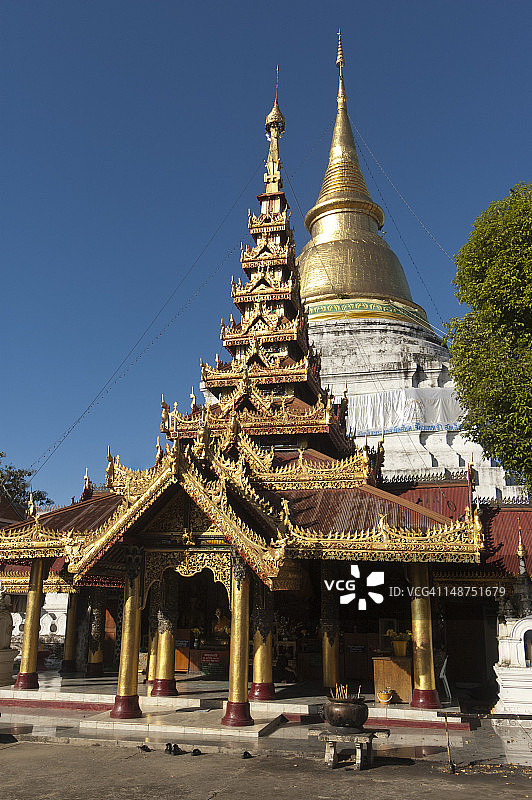 帕考东涛寺缅甸风格的曼多图片素材