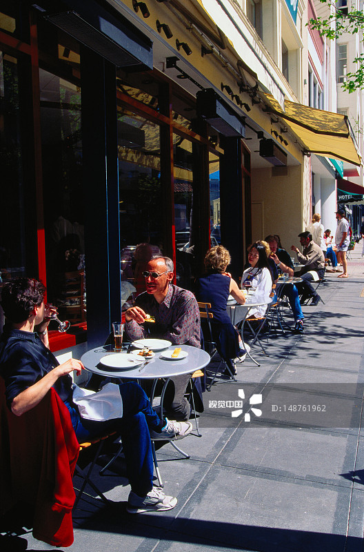 北滩街边餐饮图片素材