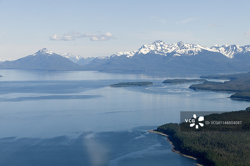 从空中俯瞰奥克湾图片素材