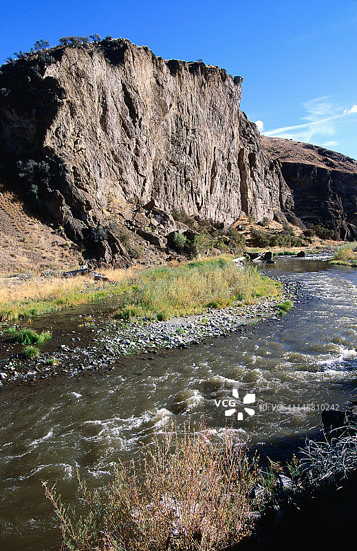 绵羊岩单元的鹅岩和约翰迪河图片素材
