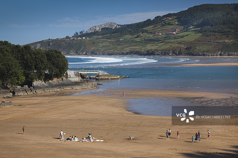 城镇与冲浪海滩图片素材