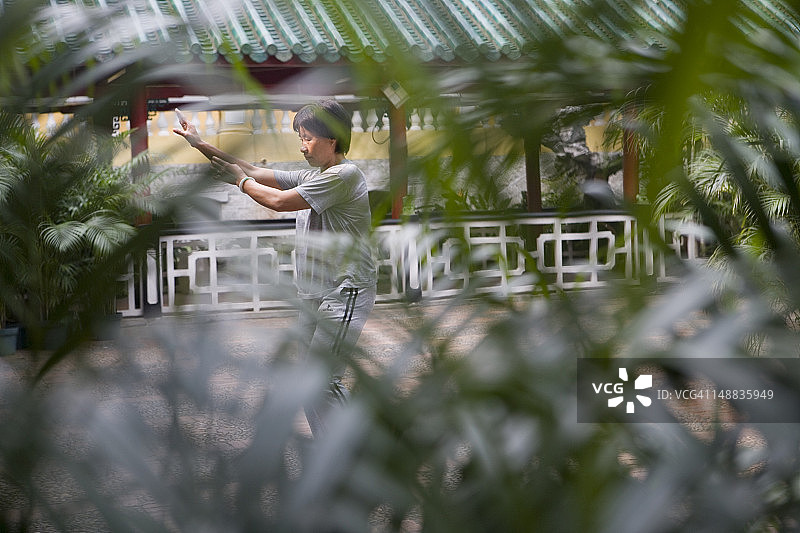 卢廉若公园的晨练太极图片素材