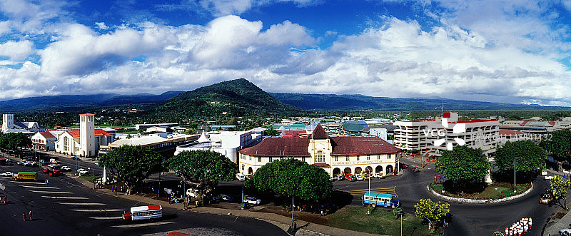 俯视视角下的村庄图片素材