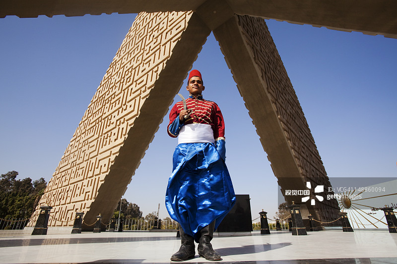 无名战士纪念碑的仪仗队图片素材