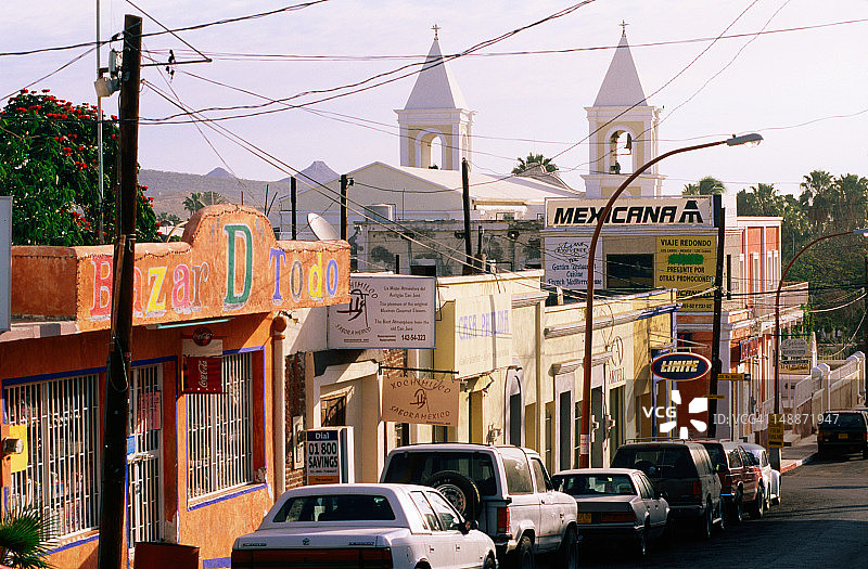 俯视拍摄的街景图片素材