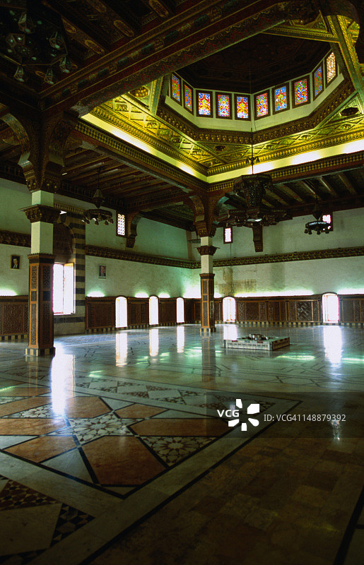 13至16世纪阿勒颇城堡的宝座室图片素材