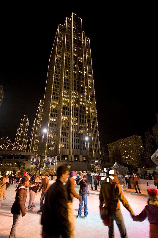 Embarcadero中心溜冰场图片素材