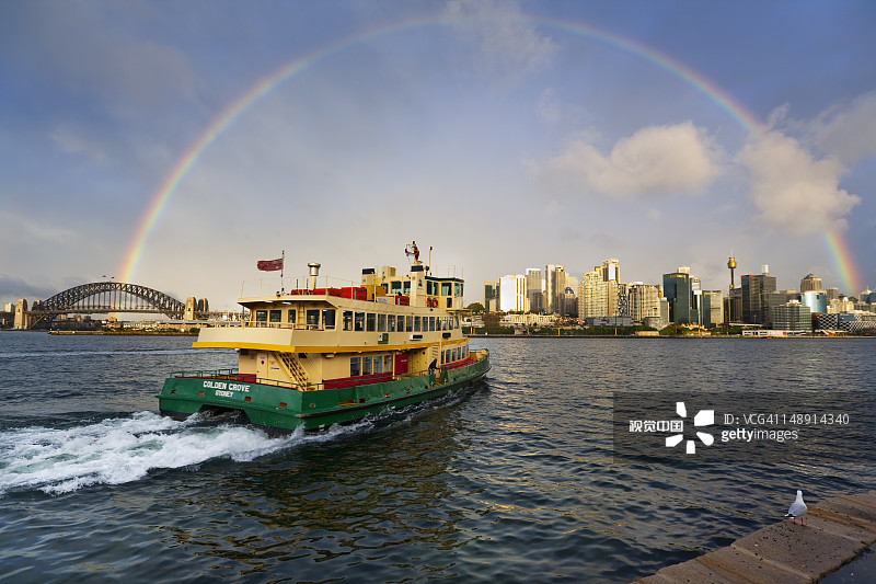 前往环形码头的轮渡，从东巴尔曼出发图片素材