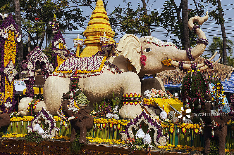 花卉节花车细节图片素材