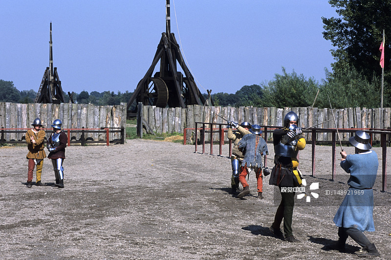 中世纪骑士比武大会图片素材