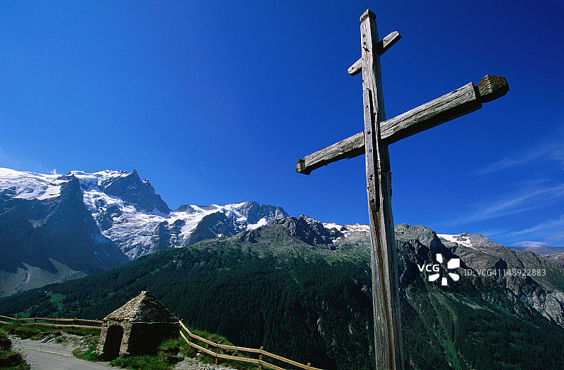 Chazalet祈祷室与La Meije（3983米）图片素材