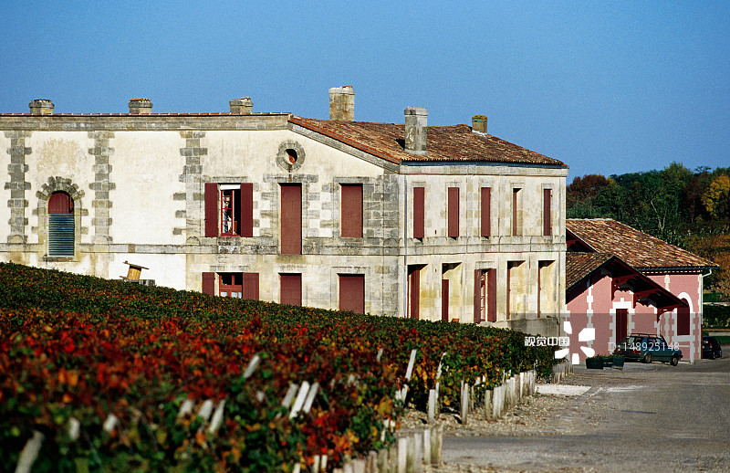 吉伦特-梅多克地区的卢登城堡葡萄园图片素材