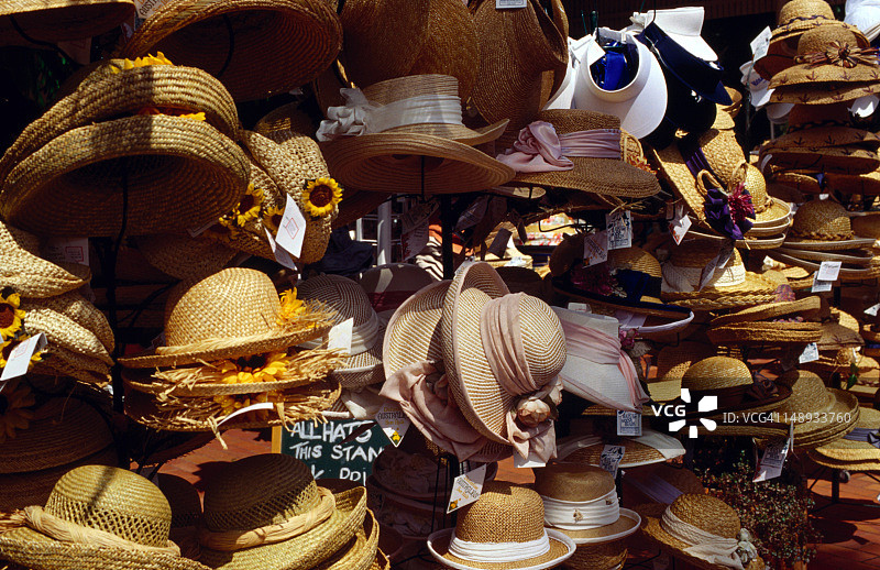 努萨黑斯廷斯街出售的遮阳帽图片素材