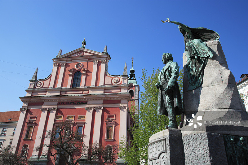 卢布尔雅那报喜教堂图片素材