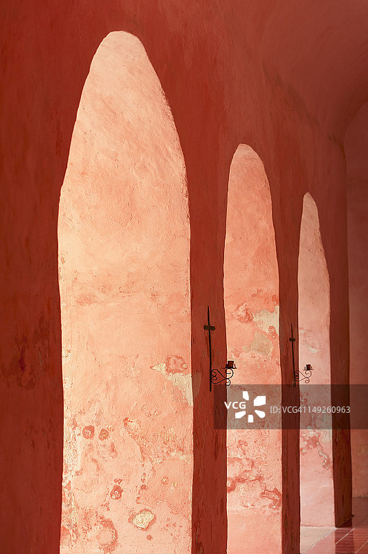 墨西哥尤卡坦巴利亚多利德拱廊图片素材