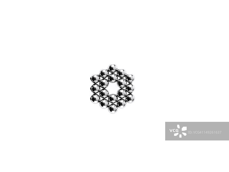 柏青哥球六边形排列影棚特写图片素材