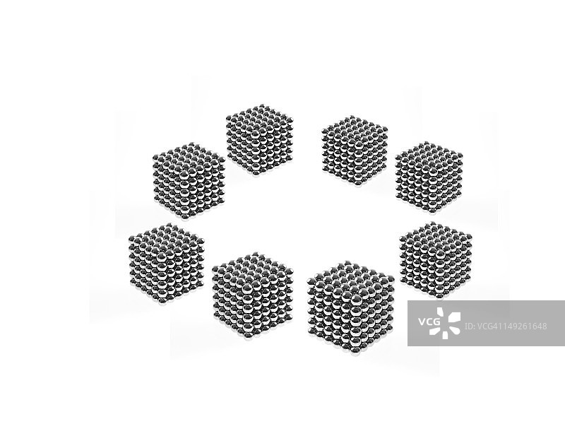 弹珠立方体组合图片素材