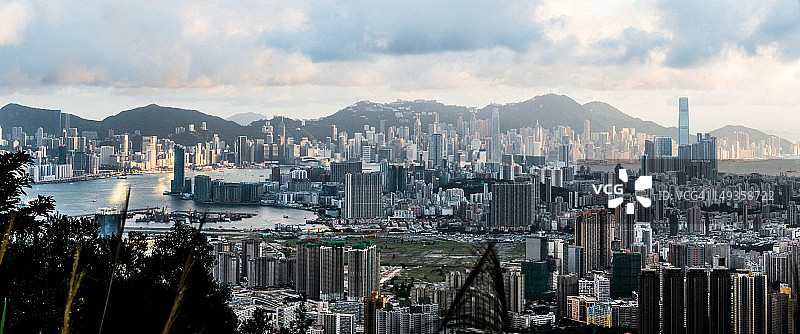 香港维多利亚港与九龙图片素材